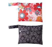 VILLFUL 2pcs Waterproof Polyester Tampon Pouches with Zipper, Portable Period Supply Bags for Women, Multi-Function Tampon Holders Suitable for Travel and Daily Use Random Style