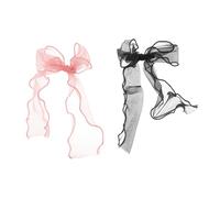 VILLFUL 2pcs Women Headdress Duckbill Clips with Elegant Gauze Bowknot Hair Accessories for Stylish Random Color for Various Occasions Random Color