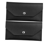 VILLFUL 2pcs Women's Envelope Wallet Cash Storage Bag Financial Planning Money Envelopes Budget Wallet Money Cash Bag Reusable Holder for Pouch for Women Black Pu