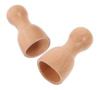 VILLFUL 2pcs Wooden Massage Cup Small Body Sculpting Tool for Muscle Relief Non-Slip Home Accessory for Neck Back Stress Release