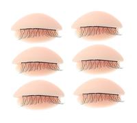 VILLFUL 3 Pairs Removable Eyelid Practice Model with Natural Lash Extensions Reusable Eyelash Training Kit for Makeup Artists and Lash Technicians