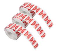 VILLFUL 3 Rolls Pricing Stickers Circle Adhesive Labels for Retail Stores Supermarkets Small Business Price Tags Handwrite Carbon Printer Compatible