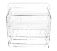 VILLFUL 3-tier Drawer Style Kitchen Food Holder Multi-layer Storage Rack for Fruit, Vegetable Preparation, and Side Dish Organization