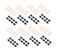 VILLFUL 30 Sheets Eva Non Slip Nose Pads for Glasses and Sunglasses Replaceable Skid Eyeglass Nose Cushions Compatible Optical Frames Thickness Skin Tone and Black Colors