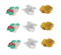 VILLFUL 300pcs Snowflake Paper Confetti Glitter Christmas Table Sprinkles in Red Green Gold Winter Party Decorations for Holiday Gatherings and Festive Occasions