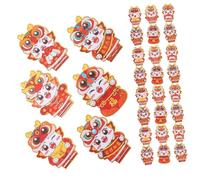 VILLFUL 30pcs Chinese Year Red Envelopes Money Packets Mixed Style Dragon Year Lucky Hong Bao Pockets Versatile Bag for Wedding Holiday Blessings and Prosperity