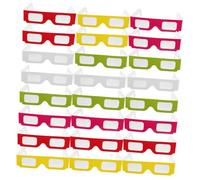 VILLFUL 30pcs Colorful Glasses for Parties Vibrant Paper Eyewear for Valentine Day Birthdays Games Comfortable Fit for Stunning Visual Effects Dazzling Displays