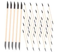 VILLFUL 30pcs Double-Ended Nail Sanding Sticks for DIY Pedicure with Coarse and Fine Grits Natural Wood Manicure Cuticle Tools for Precise Nail Art Detailing and Polishing
