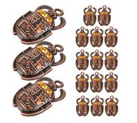 VILLFUL 30pcs Egyptian Scarab Pendants for Diy Jewelry Making Rhinestone Beetle Charms for Necklace and Bracelet Orange 26x16mm Beads for Crafting Accessories