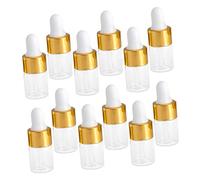 VILLFUL 30pcs Glass Dropper Bottles for Easy Dosage Control, 2ml Refillable Empty Bottles with Dropper Design, for DIY Essential Oils, Colognes and Beard Oils, for Bag Travel