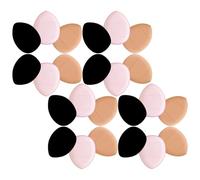 VILLFUL 30pcs Mini Foundation Puff Finger Tip Powder Puff with Triangle Tip and Teardrop Design Elastic Sponge for Makeup Touchups Travel Portable Compact