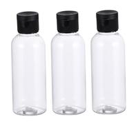 VILLFUL 30pcs Refillable Travel Bottles Pet Lotion Dispenser Containers with Black Flip Caps for Shampoo Skincare Toiletries Portable and Leak Home Business Hotel Use