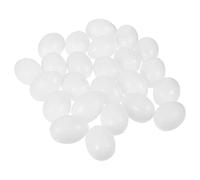 VILLFUL 30pcs Simulated Pigeon Eggs Plastic Eggs for Trick Birds Preventing from Laying in Nest Pigeon