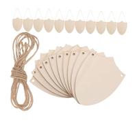 VILLFUL 30pcs Unfinished Wooden Shield Cutouts Smooth Surface DIY Craft Embellishments for Family Bonding Interactive Painting Projects
