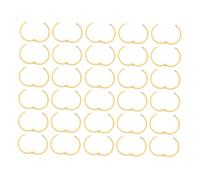 VILLFUL 30pcs Yellow Metal Binder Rings Loose Leaf Scrapbook Clips for Office School Craft Key Tags and Notebook Binding