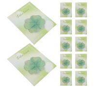VILLFUL 32pcs St Patrick’s Day Four Leaf Clover Sticky Memo Pads, Self-adhesive Small Notepads for Office, School Teaching Supplies, Cute Shamrock Stationery Set