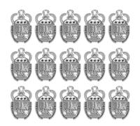 VILLFUL 35pcs Egyptian Scarab Beetle Pendant Charms for Jewelry Making Silver Metal Craft Accessories for DIY Necklaces Bracelets Keychains with Protection and Renewal Symbolism