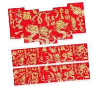 VILLFUL 36 Pcs Chinese Red Envelopes with Golden Embossing Traditional Dragon Year Money Bags for Spring Festival Weddings Birthdays Elegant Cash Pack for Auspicious Celebrations