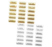 VILLFUL 36Pcs DIY Alloy Inspirational Word Charms Pendants for Handmade Jewelry Making Decorative Tags for Bracelets Necklaces Craft Supplies Gold and Silver Mix