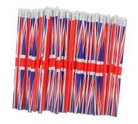 VILLFUL 36pcs Uk Flag Pencils with Eraser for Wood Writing Pencils Sharpen with Patriotic British Union Jack Design Comfortable Grip School and Office Stationery Supplies