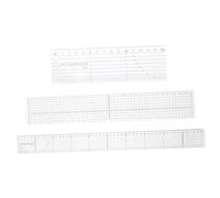 VILLFUL 3pcs Acrylic Patchwork Quilting Ruler with Markings for Precise Sewing and DIY Crafts Transparent Acrylic Templates for Cutting and Crafting