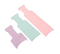 VILLFUL 3Pcs Balayage Hair Dyeing Paddle Highlight Boards Set Small Purple Medium Green Large Pink Salon Hair Foil Blending Tools and Highlighting