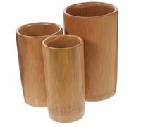 VILLFUL 3Pcs Bamboo Cupping Tools Reusable Carbonized Cups for Chinese Therapy Relief Blood Flow Massage Medium Large