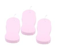 VILLFUL 3pcs Bath Sponges Pink Supple Shower Scrubbers Soft Body Cleaning Sponge Exfoliating Gentle Massage for Newborns and Sensitive Skin Portable Lightweight