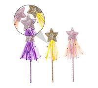 VILLFUL 3pcs Boy Girl's Star-shaped Fairy for Halloween for Parties Dances and Playtime Made Sequins and Yarn for Creative Fun and Imaginative Play