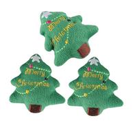 VILLFUL 3pcs Christmas Tree Cat Stuffed Animals, Cute Plush Kitten Toys Kawaii Plushie Soft Toy for Teething Interactive Christmas Pet Stocking Bright Color