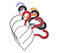 VILLFUL 3pcs Creative Question Mark Hair Hoop Headband for Festivals and Parties Funny Cartoon Punctuation Props Comfortable and Sturdy Headwear for All Hair Types