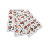 VILLFUL 3pcs Diabetic Food List Meal Planner Chart with Grocery Guide for Pre-diabetes and Diabetes Healthy Diet Blood Sugar Friendly Recipes and Kitchen Organization Posters