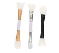 VILLFUL 3Pcs Dual-end Silicone Mask Applicators for Facial Skincare Soft Brush Stirring Tools for Even Application Safe DIY Facial Mask Mixing Multi-color