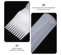 VILLFUL 3Pcs Hair Coloring Dyeing Bottles with Comb Applicator Plastic Dry Cleaning Shampoo Bottles for Salon and Home Use Lightweight Barber Tool White Pink