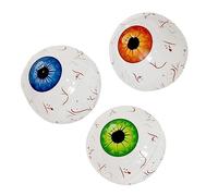 VILLFUL 3pcs Inflatable Eyeball Balloons Long Blue Balloons for Halloween Decorations