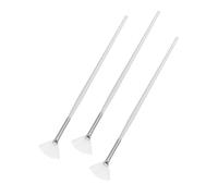 VILLFUL 3pcs Long Handle Fan Shape Mask Brushes for Even Facial Mask Application DIY Skin Care Tool with Comfortable Grip for Precise Use Around Eyes and Nose