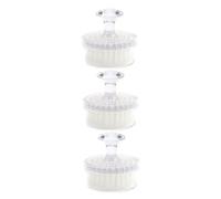 VILLFUL 3pcs Multi-Function Facial Cleansing Brush with Soft Heads for Deep Pore Cleaning and Gentle Exfoliation Portable Handheld Face Scrubber for Home and Travel White