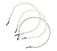 VILLFUL 3pcs Narrow Metal Hair Jewelry with Handmade Pearl Embellishments Sturdy Headbands for Women Various Hairstyles and Elegant Occasions