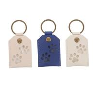 VILLFUL 3pcs Pet Hair Memorial Keychain Transparent Square Dog Cat Hair Storage Keepsake Sealed Preservation Keyring for Portable Memory Holder for Dogs Cats Birds Rabbits