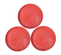 VILLFUL 3Pcs Poultry Feeding Tray Durable Chicken Feed Plates with Slip Bottom Easy to Clean and Move for Chickens Ducks Geese and Livestock