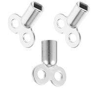 VILLFUL 3pcs Radiator Bleed Valve Key Set with 5x5mm Square Hole, Zinc Alloy High Strength Metal Radiator Vent Valve Wrench for Home Heating Systems and Emergency Heater Bleeding