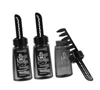 VILLFUL 3pcs Refillable Hair Gel Bottles with Wide Tooth Comb Applicator Plastic Containers for Men Hair Styling and Even Gel Application at Home Barbershop