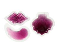 VILLFUL 3pcs Reusable Hot Cold Gel Pack for Face and Lips, PVC Material Soothing Gel Pad in Lips-Shaped Design, for Hospitals and Doctor's Offices to Face Toxins and Puffiness
