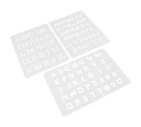 VILLFUL 3pcs Reusable Pet Painting Stencils Hollow Lettering Template Kit for DIY Crafts Tear-Resistant Alphabet Stencils for Wall Art Scrapbooking and Home Decoration