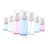 VILLFUL 3Pcs Thick-bottom U-shaped Refillable Spray Bottles for Travel Portable Clear Mist Atomizer Containers for Cosmetic Skincare Perfume with Cap Random Color Random Color