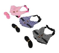 VILLFUL 3sets Rabbit Suit and Leash Elegant Pet Vest Harness for Small Pets Stylish Outfit and Formal Designs for Outdoor Walks and Play