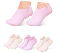 VILLFUL 4 Pairs Silicone Socks Support Moisture Feet Moisturizing Socks for Women Silica Gel
