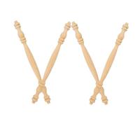 VILLFUL 4 Pcs Unfinished Solid Wood Baluster Spindles with Roman Column Head Decorative Craft Spindles for DIY Furniture Home Decor Classical Style