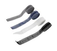 VILLFUL 4 Rolls No-sew Hemming Tape for Clothing Washable Seamless Adhesive Strips in Black White Gray Blue Strong Fabric Grip for Pants Jeans Skirts Dress Shortening