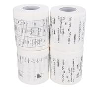 VILLFUL 4 Rolls Printed Toilet Paper Chemical Physics Formulas Funny Bathroom Tissue Home Accessory with High School Science Patterns for Prank and Daily Use